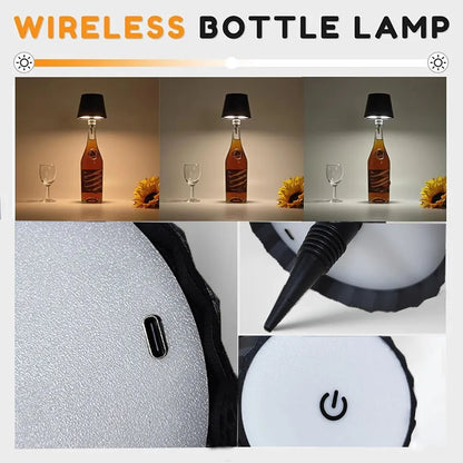 BottleLume Wireless Touch Control Table Lamp