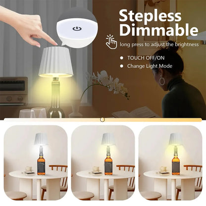 BottleLume Wireless Touch Control Table Lamp